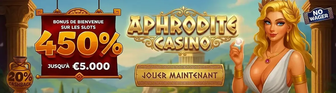 Bonus de bienvenue Aphrodite Casino : 700 % jusqu’à 7 000 € sur les 5 premiers dépôts
