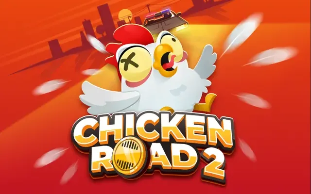Écran du jeu Chicken Road 2 avec la poule sur la route